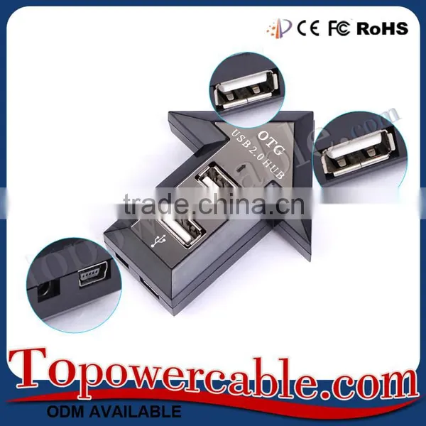 Premium 4 Port Way Otg Usb 2.0 Hub For Laptop And Pc External Power Supply photo-2