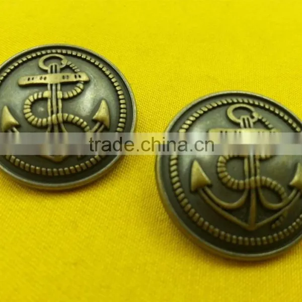 25mm Anchor Logo Metal Shank Button For Coats Wears --- M5854 photo-4