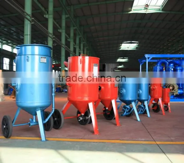 2015 Best Quality Low Price Dustless Movable Sand Blasting Pot Fro Export photo-4