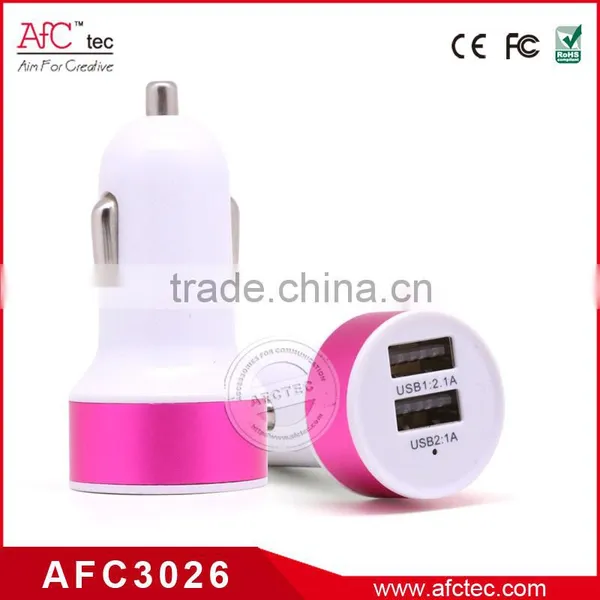 Universal Wholesale Cheapest ABS High Power Dual Car Usb Charger Car Phone Charger photo-2