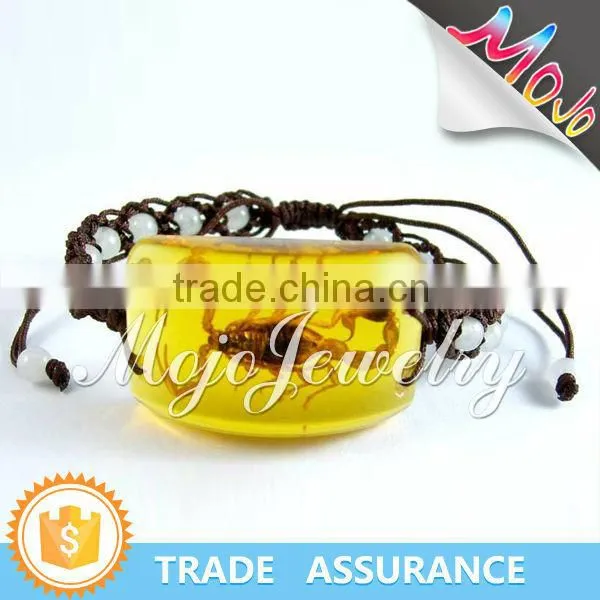 Unique Real Scorpion Insect Specimen Embedded Acrylic Bracelets