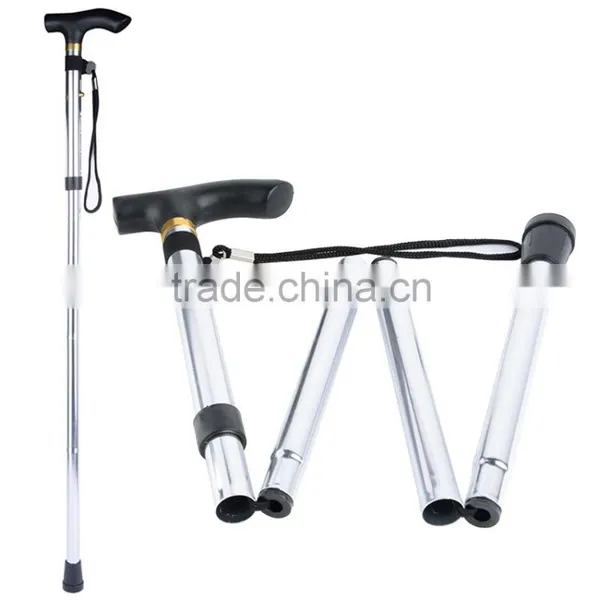 Adjustable Folding Walking Cane Strong Sturdy Aluminum Ergonomic Handle WH000365 photo-2