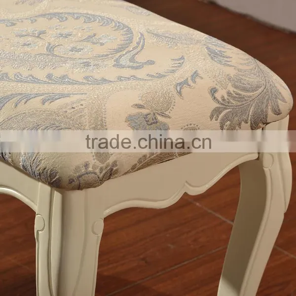 New Design Fabric Wood Ottoman Stool photo-5