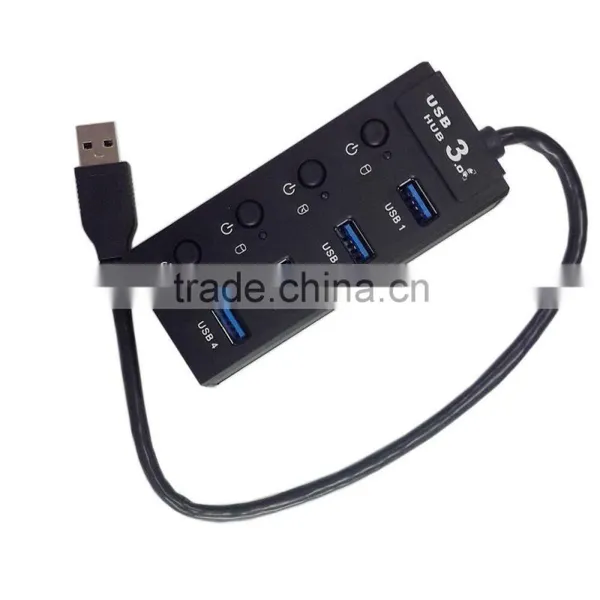 Powered USB 3.0 4-Port Compact Hub 5Gbps Transfer Rate With a Built-in 12" USB 3.0 Cable photo-2