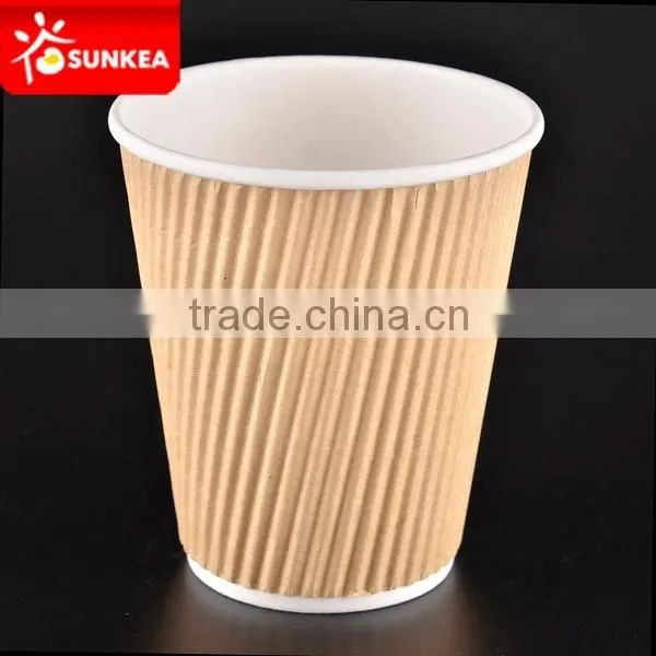 8oz Kraft Ripple Hot Coffee Paper Cups photo-2