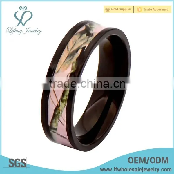 Beautiful Pink Realtree Titanium Rings,camo Promise Titanium Rings photo-2