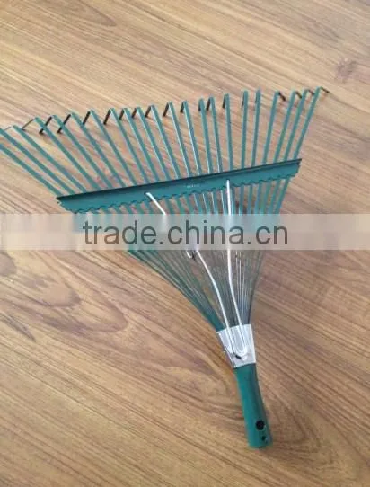 22 Teeth Wooden Handle Heavy Duty Steel Garden Rake photo-3