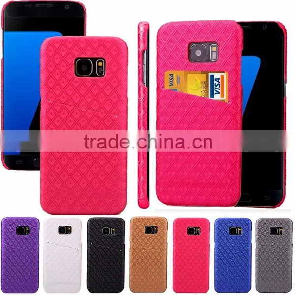 Hot Sale Diamond Pattern Skin Oil Side Leather Case, PC Hard Cover With Card Slot on the Back for Iphone 6S/6 Plus photo-2