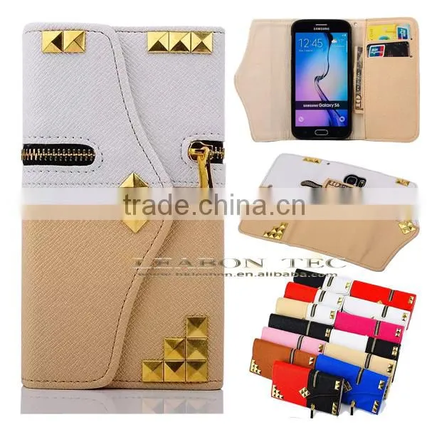 New Arrival Mobile Phone Credit Card Wallet Pouch Leather Case for Samsung Galaxy S6 photo-3