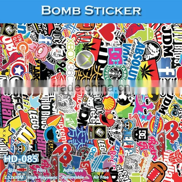 HD-083 Air Bubble Free High Definition Car Body Wrapping Film Design Bomb Sticker photo-3
