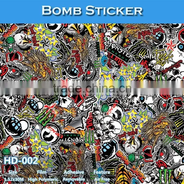 HD-008 Hot Sale Car Stickers Own Design Vinyl Bomb Sticker photo-2