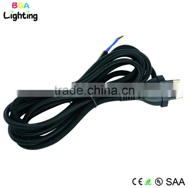Cotton Braided Wire With Black On/off Switch and AC EU Plug for Pendant Light Quality Choice photo-5