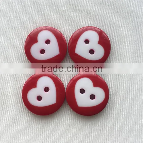 Lovely Heart Resin Button for Children's Toys and Stationerys photo-3