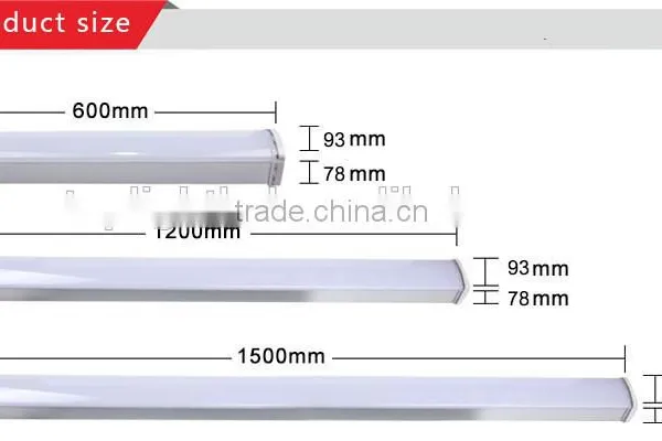 5 Years Warranty Underground Parking Lot Lighting 2ft 4ft 5ft Ip65 Led Tri-proof Light photo-3