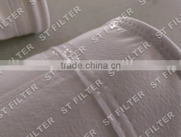 Zero Leakage Dacron Stainless Steel Antistatic Fiber Filterbag,Dia160*6100mm photo-3