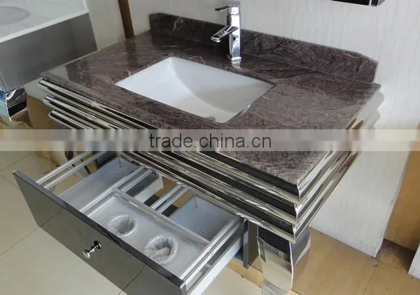 China Wholesale 304 Stainless Steel Vanity Furniture Bathroom Cabinet Y-8009 photo-3