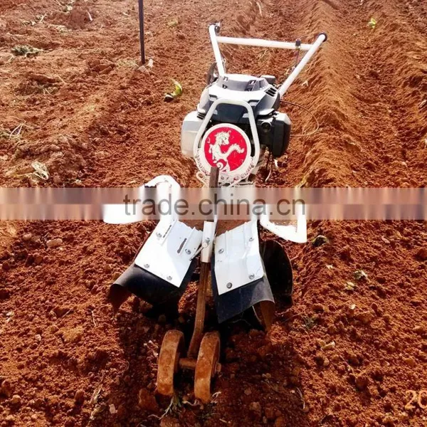 7HP Gasoline Green House Machine Electric Cultivator Mini Trencher Walking Tractor Ridger photo-3