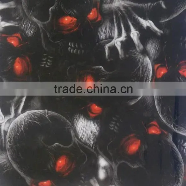 New;y Skull Pattern Hydrographic Water Transfer Cubic Printing Film Hydro Dipping Film RHZ32 photo-3