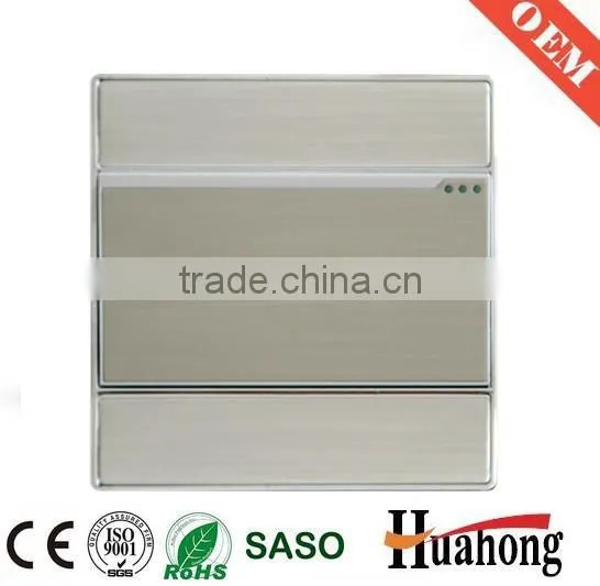 Bright Silver Aluminium One Gang Wall Switch