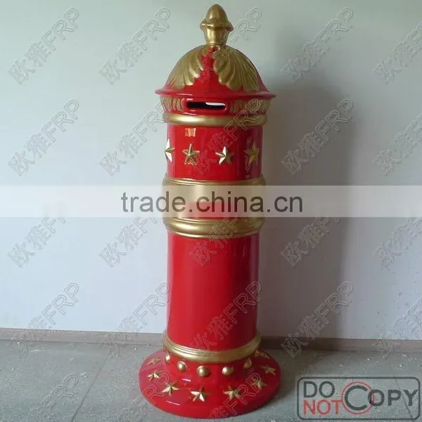 Christmas Decorative Mailbox/ Fiberglass Santa Post Mailbox photo-2