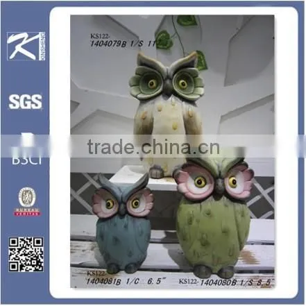 Funny Ceramic Owl Figurine Garden Decoration photo-3