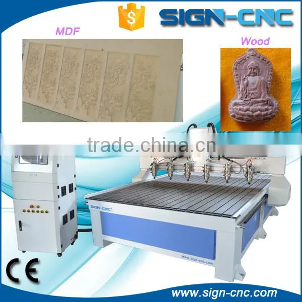 China Supplier High Precision Wood Working Cnc Router 1325 With Multi Heads photo-2