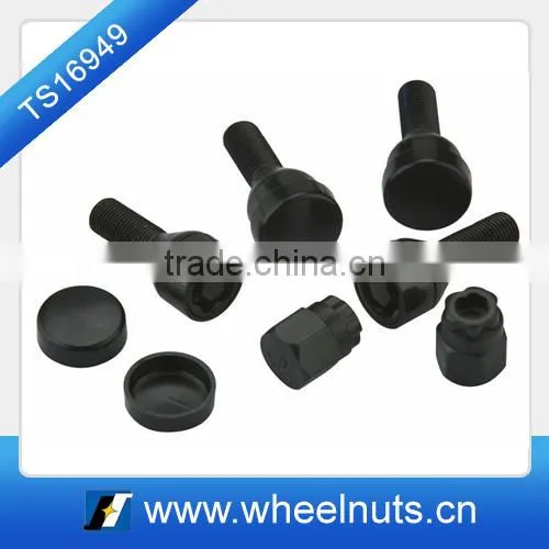 Black Zinc Wheel Lock Hub Bolts photo-3