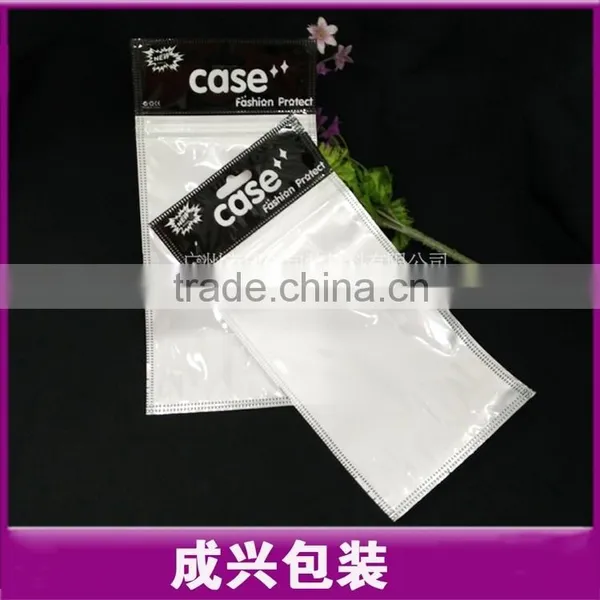 Printing Header Poly Bag White Plasic Bag With Zipper Clear Mobile Case Plastic Zipper Bags With Hanger photo-2