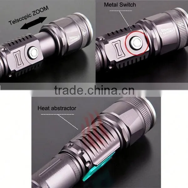 POPPAS 6611 Newest USB Led Flashlight Hunting Waterproof USB Torch Light Quality Choice photo-4