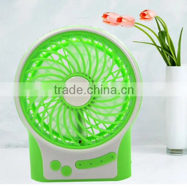2016 Newest Mini USB Fan With 3 Protable Rechargeable Fan With 18650 Battery photo-2
