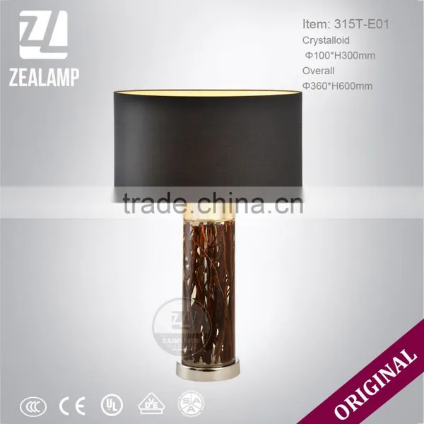 DIY Tree Branch Resin Luxury Unique Amber Table Lamps Modern Hotel Table Lamp