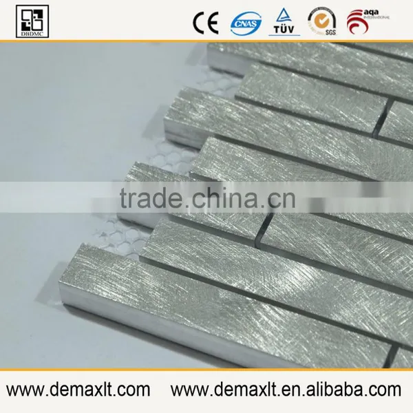 Wholesale Brushed Aluminum Mosaic Strip Metal Mosaic photo-2