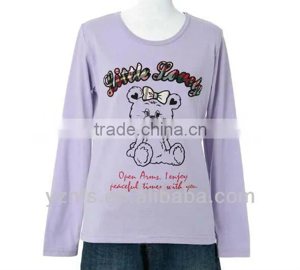 Beautiful Children Dresses 2012 Children's Cotton T-shirtshirts Tshirts Cotton Promotional Made to Order Tshirts