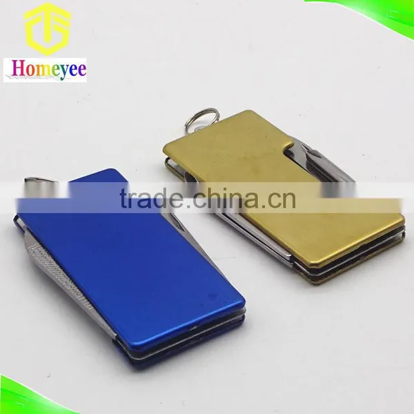 Square Shape Mini Pocket Knife With Scissors and Knife Keychain/gift Knife photo-2