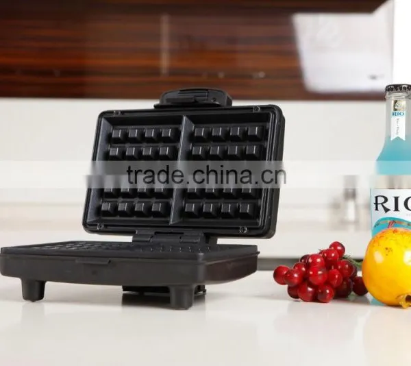 Selling on TV 2 Slice SS Cover Electric Non-stick Coating Bread Waffle Maker photo-2