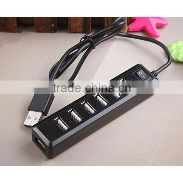 7 Port USB 2.0 Hub High Speed USB Powered Hub Adapter For Desktop PC Laptop Mac Book photo-5