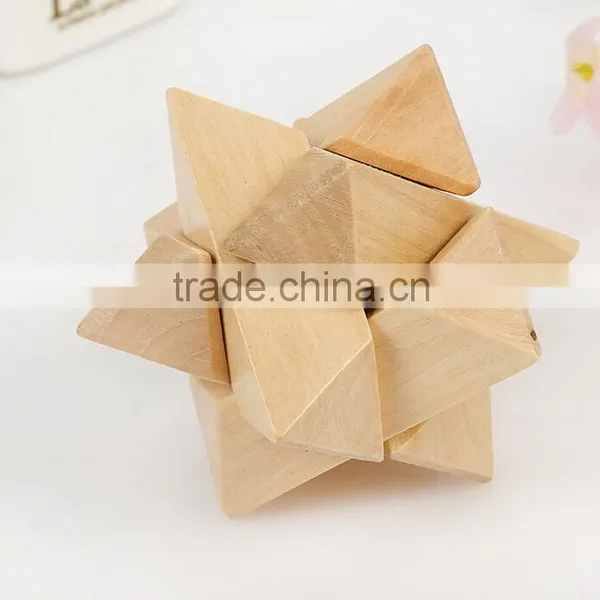 Chinese Traditional Wooden Educational Kongming Lock Burr Puzzle Toy photo-6