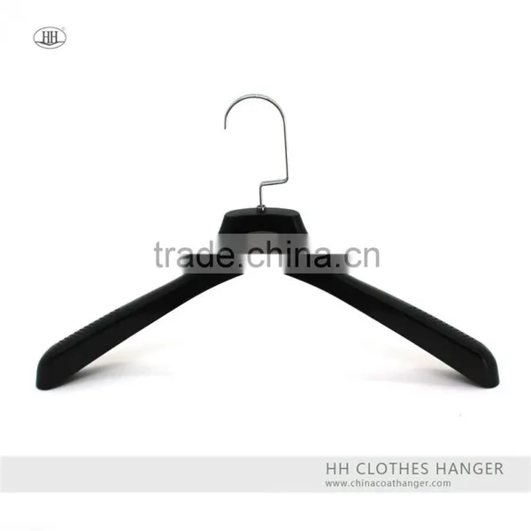 Whole Sale Black Plastic Clothes Hanger Coat Hanger With Logo photo-2
