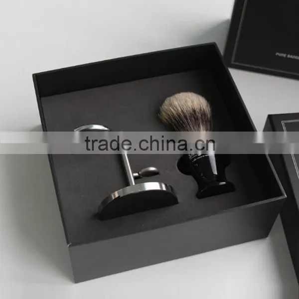 Luxury Custom Made Shaving Brush and Razor Stand Packaging Box photo-2