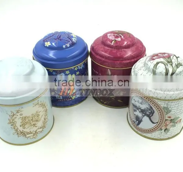 Round Tea Tin Box With Special Lid Tea Can Tin Box photo-4