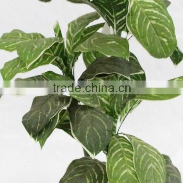 Cheap Artificial Big Leaves Pant Trees Plastic Trunk Bonsai photo-3