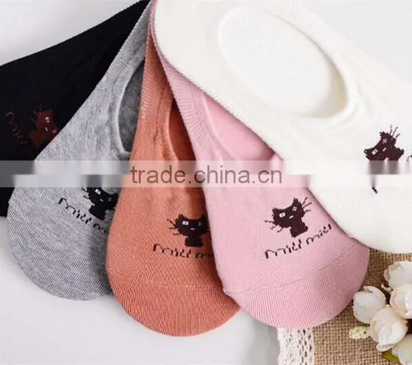 Factory Hot Sale Latest Design Fashion Women Cartoon Cotton Socks,Fashion No Show Socks photo-3
