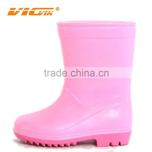 Wholesale Clear Pink Cheap Pvc Kids Rain Boots photo-2