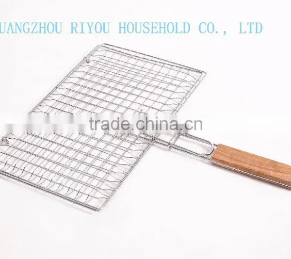 Wholesale price hamburger BBQ basket/folding grill basket