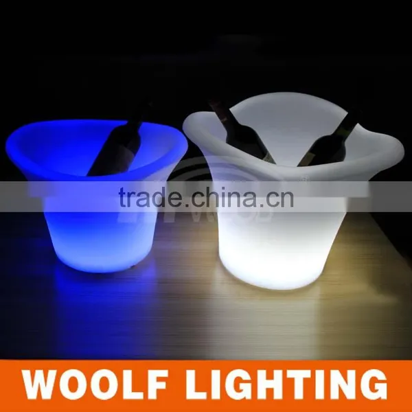 Modern Table Decor Small Color LED Lighted Ice Bucket photo-2