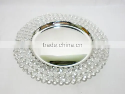 Crystal Charger Plate/ Show Plate/ Wedding Table Plate photo-5