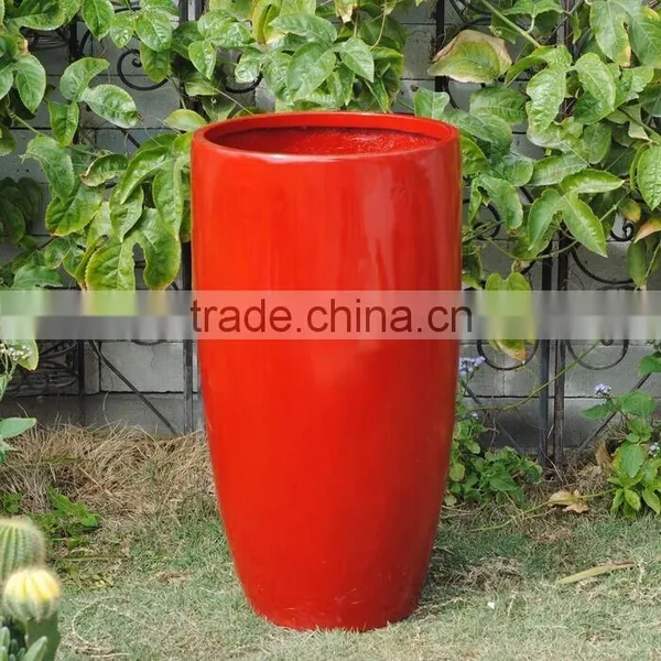 Fiberglass Garden Round Flower Planter photo-4