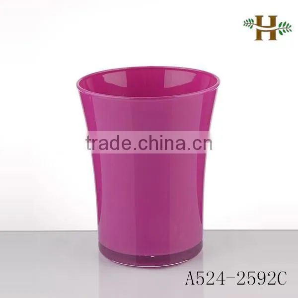 Handmade Dutch Small Glass Flower Pot, Colored Simple Home Use Glass Vase photo-3