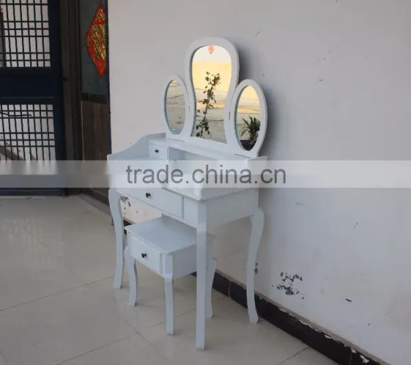 Hot Sale K/D Dressing Table With Mirror and Stool/dresser Table With Three Mirros photo-5