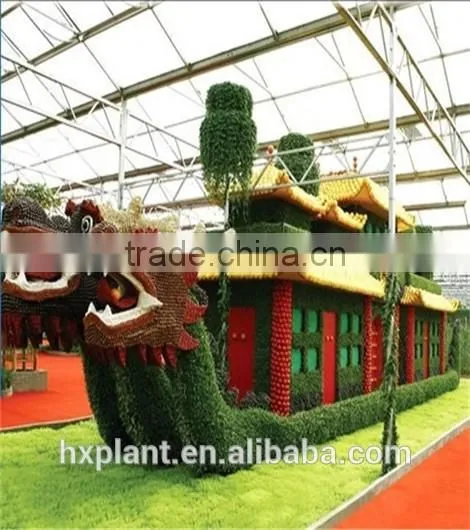 Small Sculpture Aritificial Green Sculpture Plastic Fake Plant Artificial Sculpture Artificial Statue photo-6